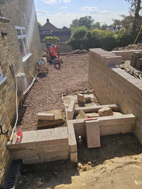 Blockwork walls going up