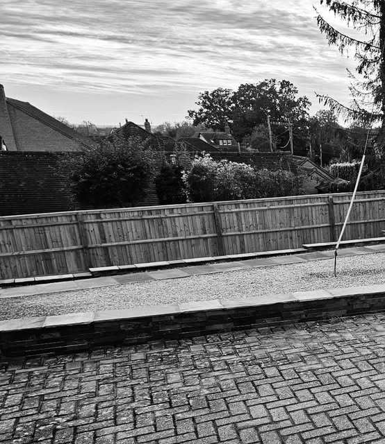 New fencing and paving